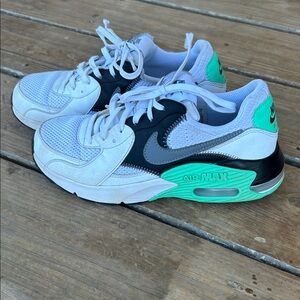 Nike Air Max White and Teal Sneakers